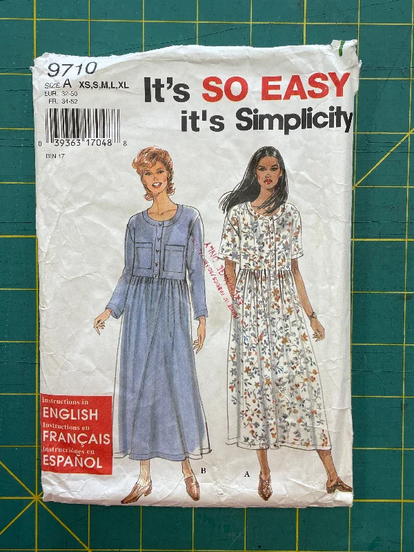 SALE 1996 Simplicity 9710 Pattern - Women's Dress