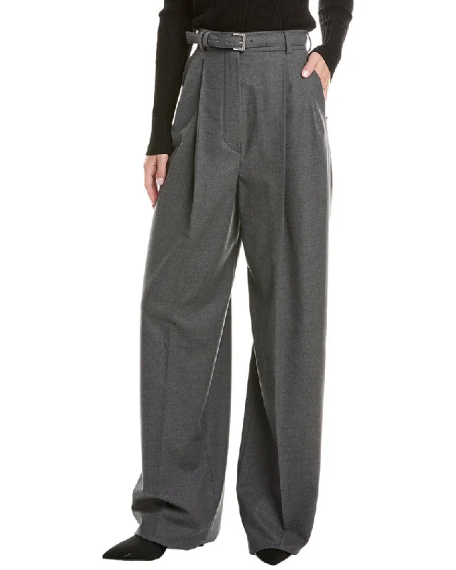 Sportmax Kiens Long Wool-Blend Trouser Trousers Mesh Breathable