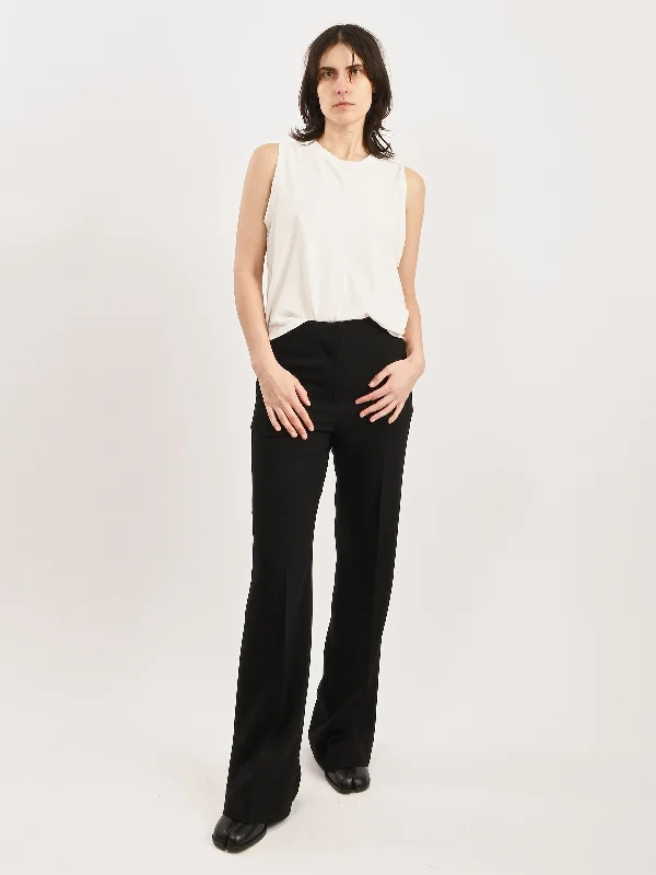 Black Flared Evening Trousers Trousers Designer Luxury