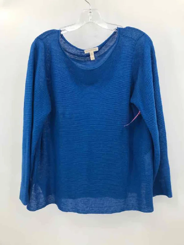 Pre-Owned Eileen Fisher Blue Size Medium Sweater Rayon Fabric Velvet Fabric Corduroy Fabric Pre-Owned Eileen Fisher Blue Size Medium Sweater Rayon Fabric Velvet Fabric Corduroy Fabric