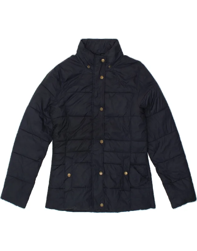 BARBOUR Womens Padded Jacket UK 8 Small Navy Blue Polyamide Nylon Jacket Polyester Jacket Spandex Jacket