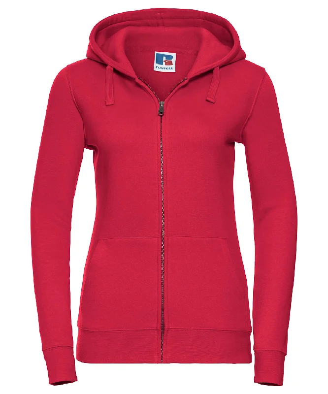 Classic Red - Women's authentic zipped hooded sweatshirt Hoodie with Neon Bright Vibrant Classic Red - Women's authentic zipped hooded sweatshirt Hoodie with Neon Bright Vibrant