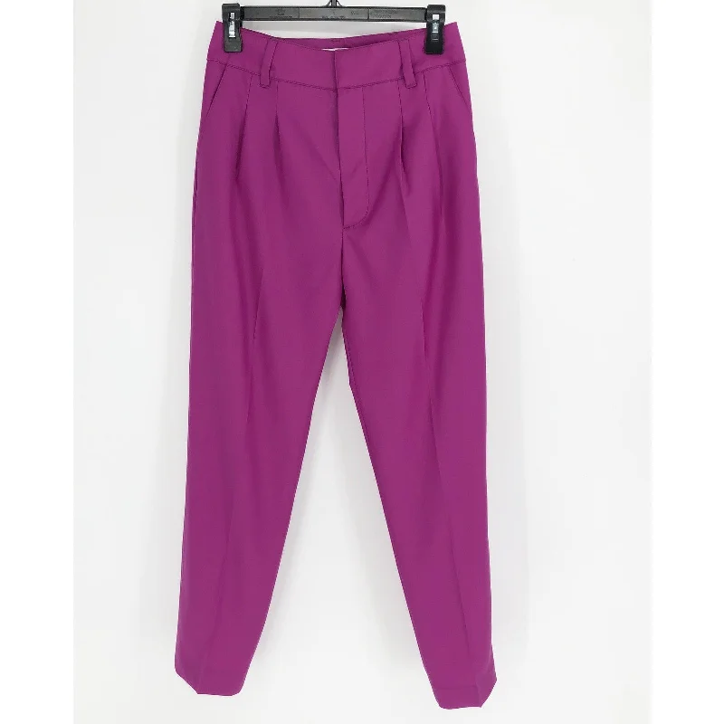 RE/DONE Women's 90s Trousers 2/26 Fuchsia Straight Leg High Rise Pants NWT Trousers Summer Linen