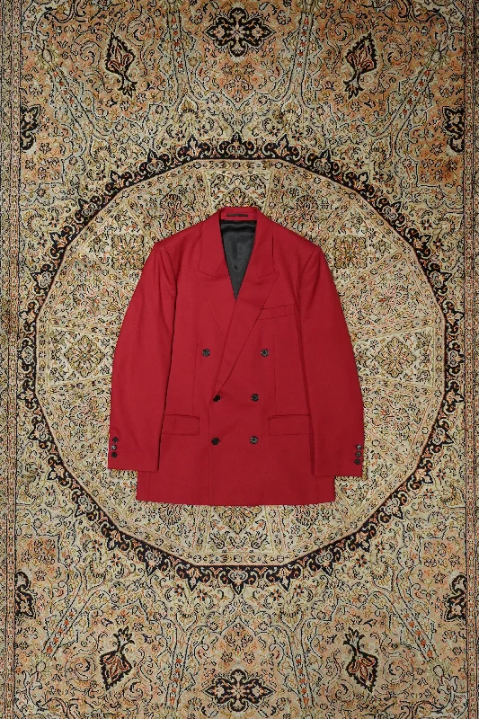 Plain Jacket (RED) Snapped Jacket Toggled Jacket Drawstring Jacket