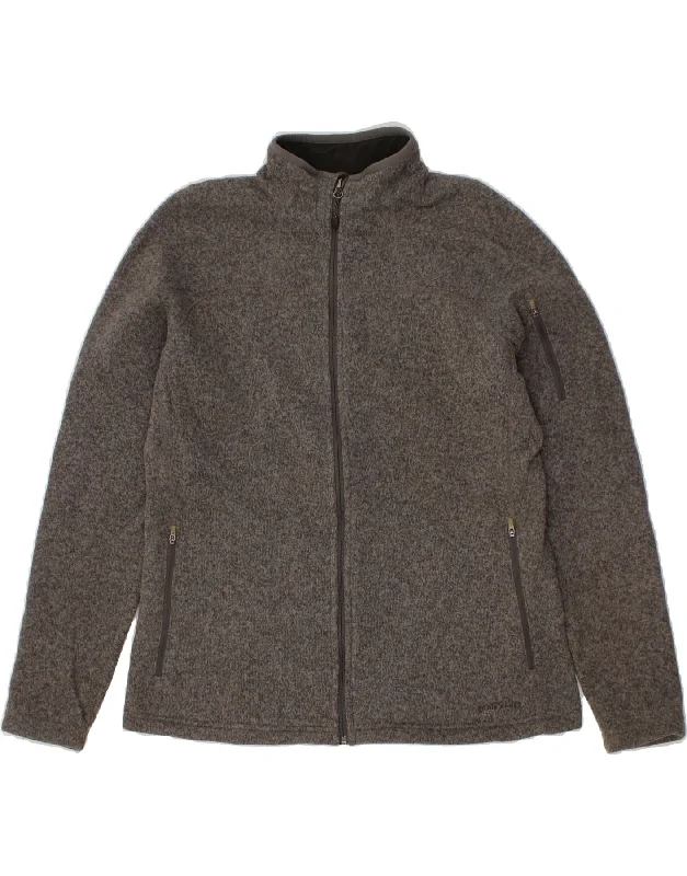 EDDIE BAUER Womens Tracksuit Top Jacket UK 18 XL Grey Polyester Welt Pockets Slit Pockets Flap Pockets