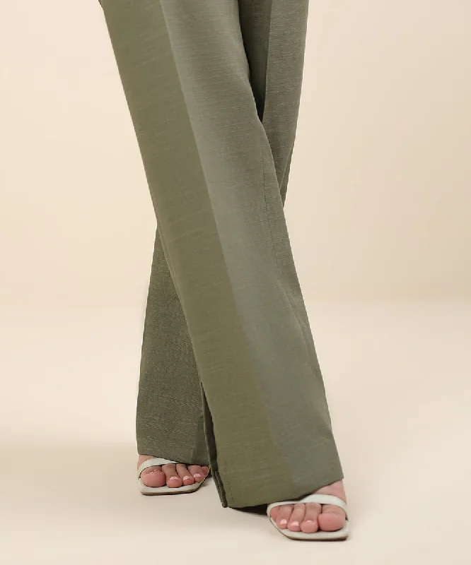 Dyed Khaddar Trousers Trousers cozy soft