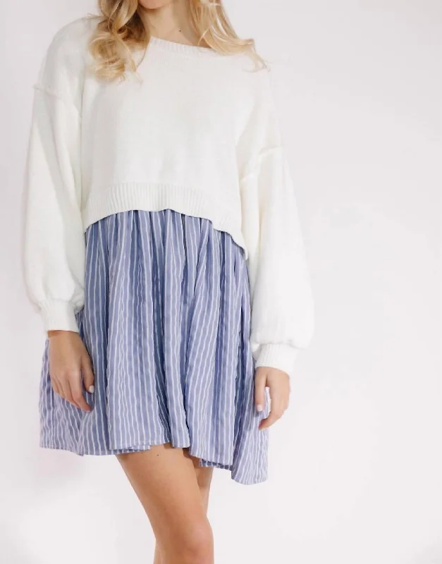 Isabel Dress In Blue Stripe