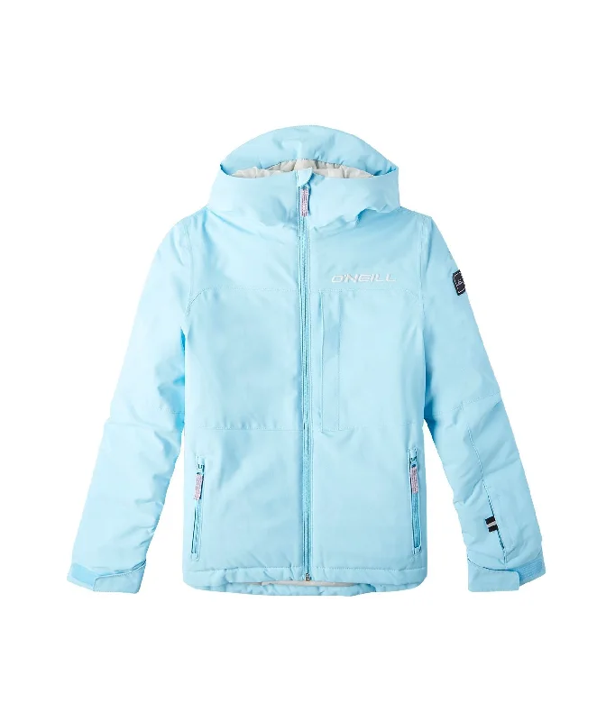 Girl's Lite Snow Jacket - Blue Wave Elasticated Jacket Padded Jacket Insulated Jacket