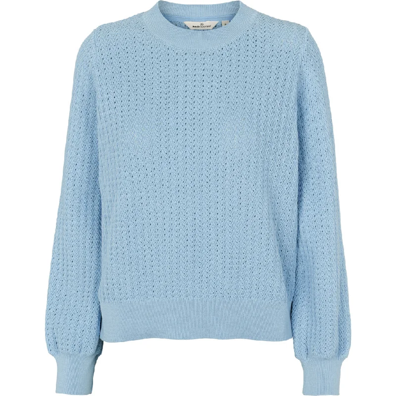 Basic Apparel - Joda Sweater - Airy Blue Boxy Sweater Fitted Sweater A-Line