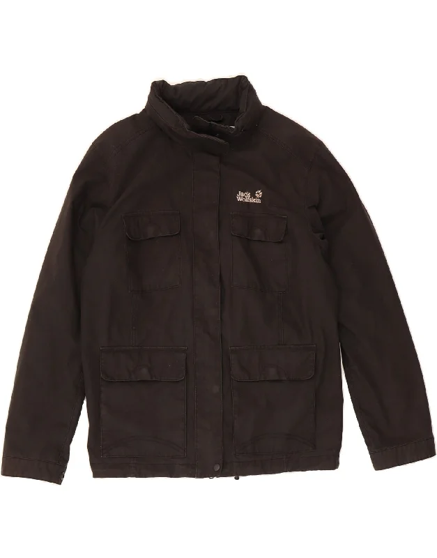 JACK WOLFSKIN Womens Utility Jacket UK 18 XL Black Polyester Nylon Jacket Polyester Jacket Spandex Jacket