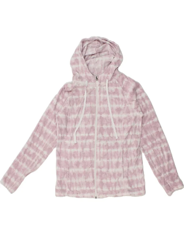EDDIE BAUER Womens Hooded Fleece Jacket UK 16 Large Pink Tie Dye Polyester Satin Jacket Silk Jacket Chiffon Jacket EDDIE BAUER Womens Hooded Fleece Jacket UK 16 Large Pink Tie Dye Polyester Satin Jacket Silk Jacket Chiffon Jacket