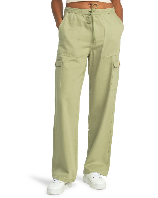 Precious Cargo Trousers in Oil Green Trousers Gym Athletic