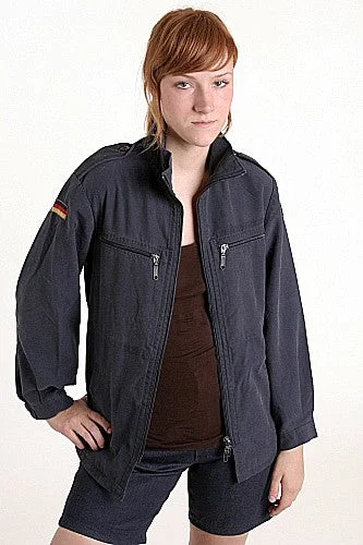 West German Navy Uniform Work Jacket Hooded Jacket Caped Jacket Shawl Collar Jacket