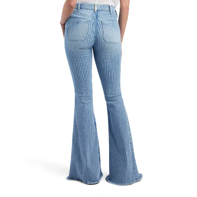 Ariat Ladies Laser Stripe Slim Light Wash Trouser Denim Jeans 10042601 Trousers versatile functional