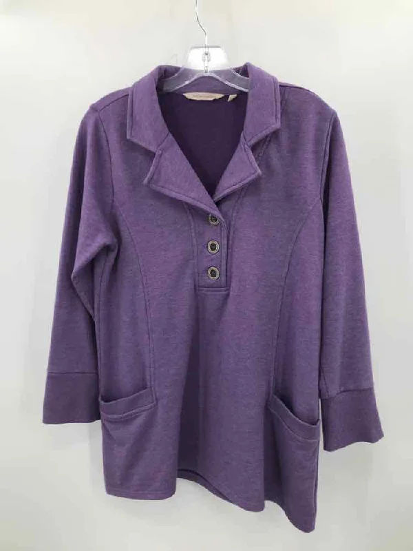 Pre-Owned Soft Surroundings Purple Size Small Sweater Cable Knit Ribbed Knit Lace Knit Pre-Owned Soft Surroundings Purple Size Small Sweater Cable Knit Ribbed Knit Lace Knit