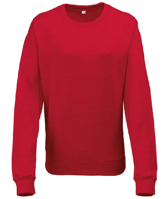 Red Heather - Girlie heather sweatshirt Hoodie with Lining Warm Insulated