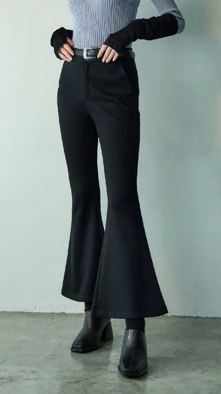Knitted Flare Trouser Trousers Velvet Soft