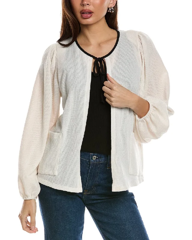 Isla Ciel Cardigan Mesh Cardigan Canvas Denim