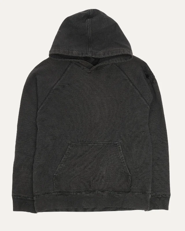 Paper Jam Cemetery Cross Patch Hoodie Hoodie with Hem Fringe Bohemian Relaxed