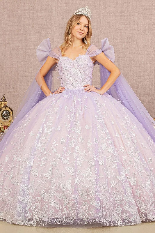 Long Ball Gown Glitter Quinceanera Dress
