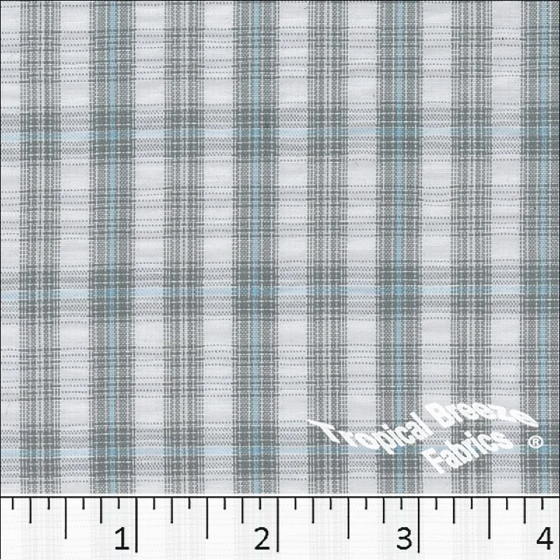 Seersucker Small Plaid Dress Fabric 48130