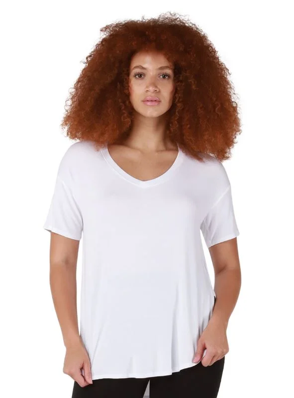 Dex Rounded Hem Tee Thin T-Shirt Open Front Quick Dry