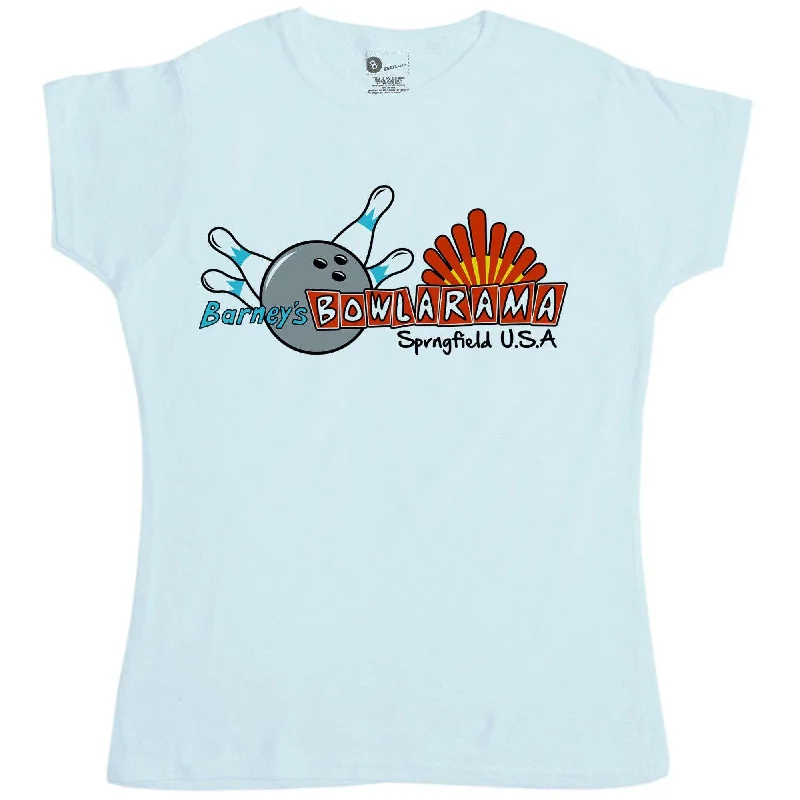 Barneys Bowlarama T-Shirt for Women Basic T-Shirt Crew Neck Short Sleeve