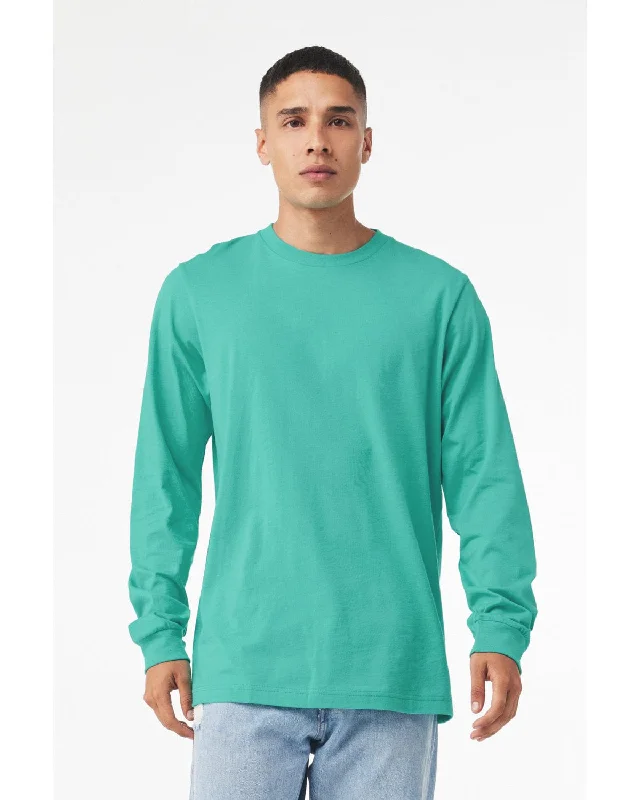 Bella+Canvas Long Sleeve Jersey T-Shirt | Teal Layered Multi-layer Single Layer