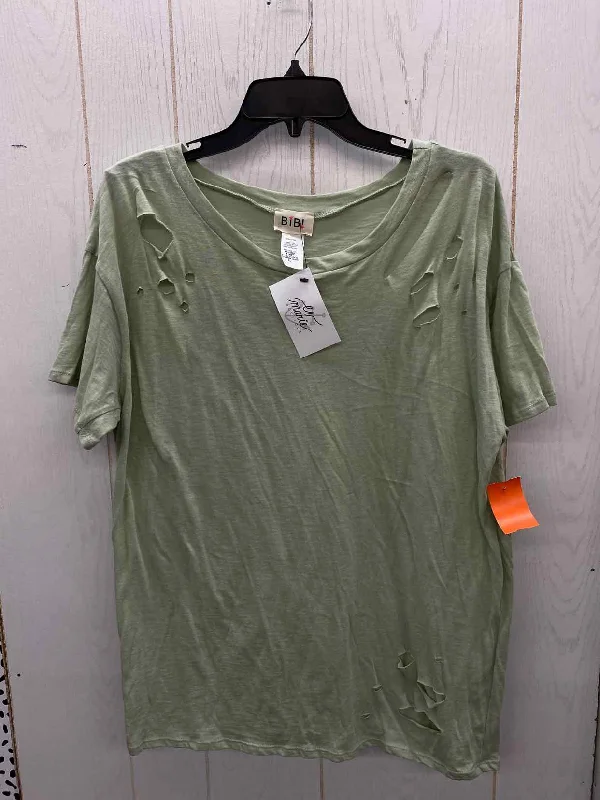 Bibi Green Womens Size XL Shirt Boxy Fit Fitted Loose