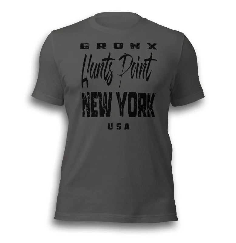 BRONX HUNTS POINT NY ASPHALT UNISEX T-SHIRT Fleece Fabric Down Fabric Feather Fabric