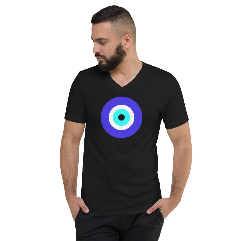 Classic Evil Eye Curse of Misfortune Short Sleeve V-Neck T-Shirt Fashionable Trendy Casual Classic Evil Eye Curse of Misfortune Short Sleeve V-Neck T-Shirt Fashionable Trendy Casual