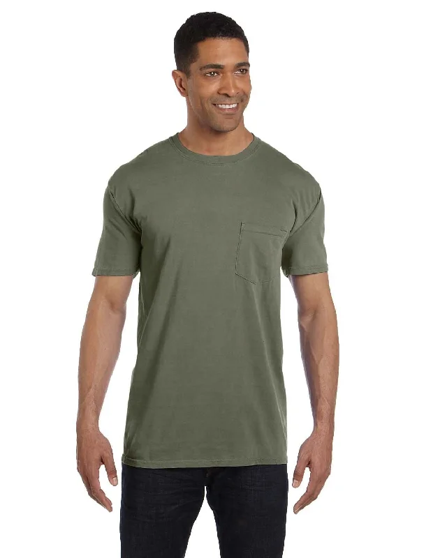 Comfort Colors Garment-Dyed Pocket T-Shirt | Sage Lace Blend Ribbed Blend Corduroy Blend