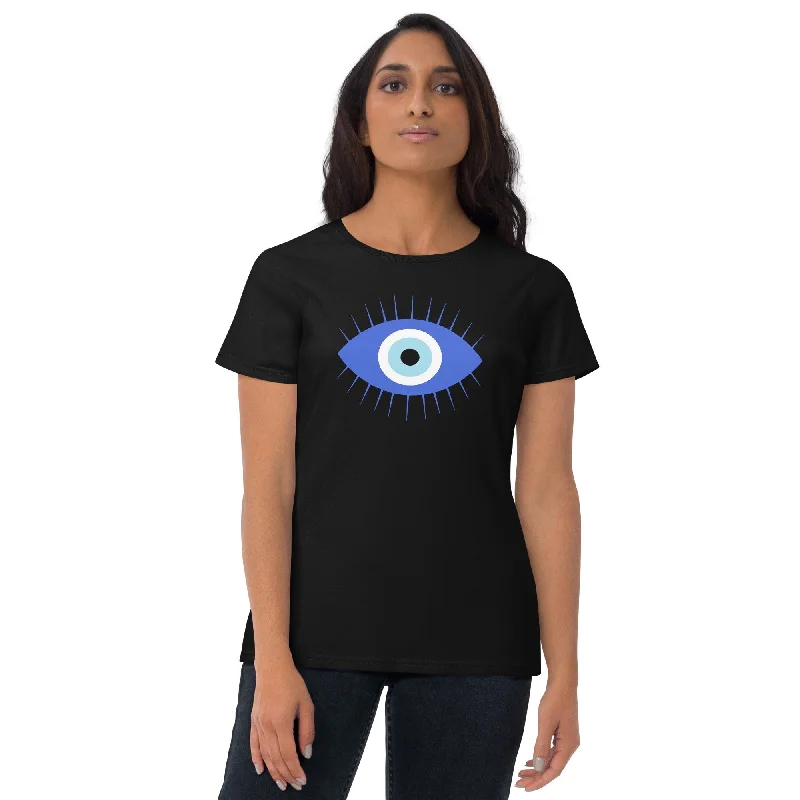 Curse of the Evil Eye Spell of Misfortune Women's Short Sleeve Babydoll T-shirt Wool Fabric Cashmere Fabric Tweed Fabric