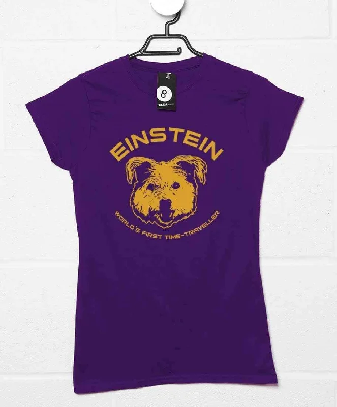 Einstein First Time Traveller Womens Fitted T-Shirt Thin T-Shirt Open Front Quick Dry