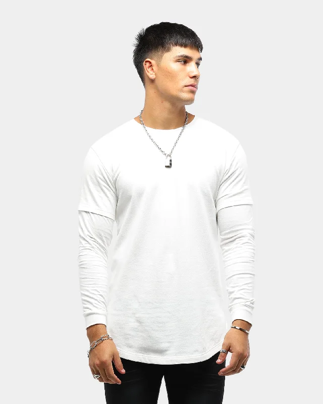 ENES RANGER LS TEE WHITE Thin T-Shirt Open Front Quick Dry