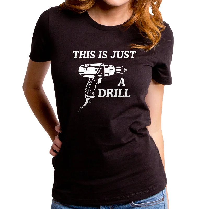 Just a Drill Women's T-Shirt Ribbed T-Shirt High Neck Heavyweight