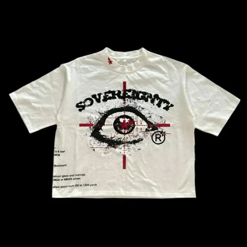 Sovereignty T Shirts - Oversized Graphic Tees Notch Collar Peter Pan Collar Cowl Neck Sovereignty T Shirts - Oversized Graphic Tees Notch Collar Peter Pan Collar Cowl Neck