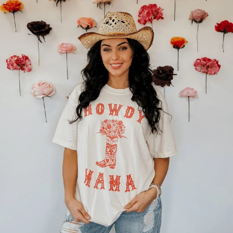 Howdy Mama Tee Silk Blend Satin Velvet