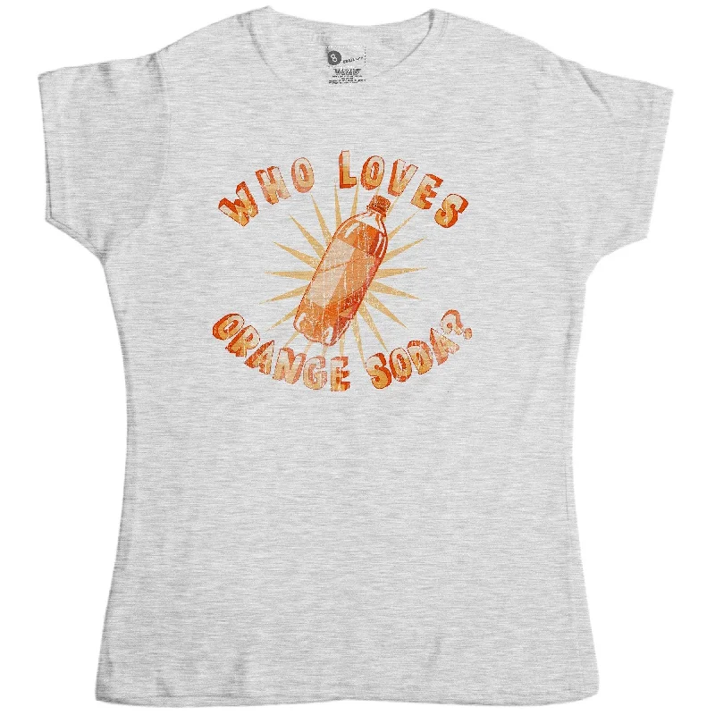 Kenan And Kel Who Loves Orange Soda T-Shirt for Women Mesh Blend Leather Blend Suede Blend