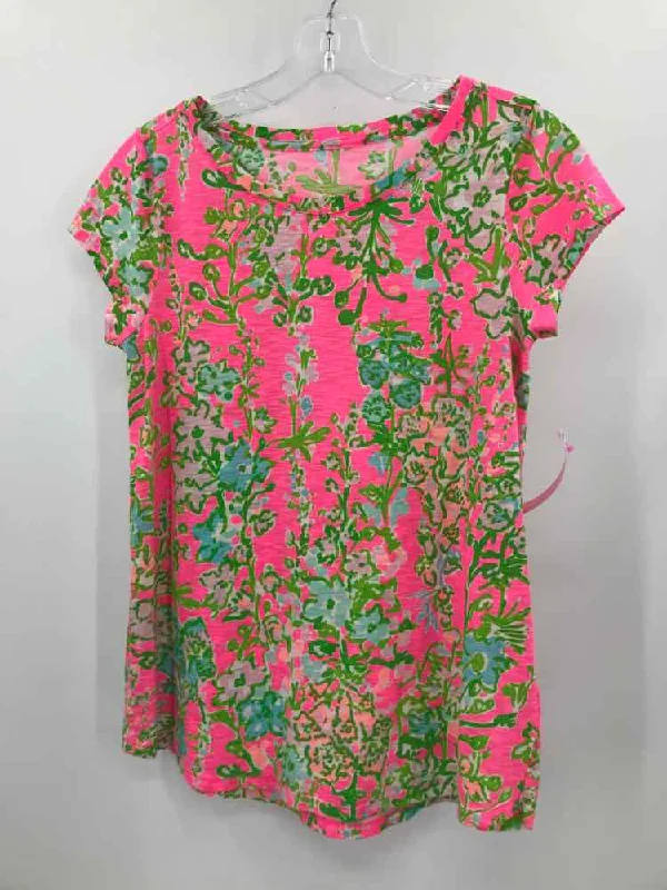 Pre-Owned Lilly Pulitzer Pink Size Small T-shirt Anti-Pilling Machine Wash Handmade