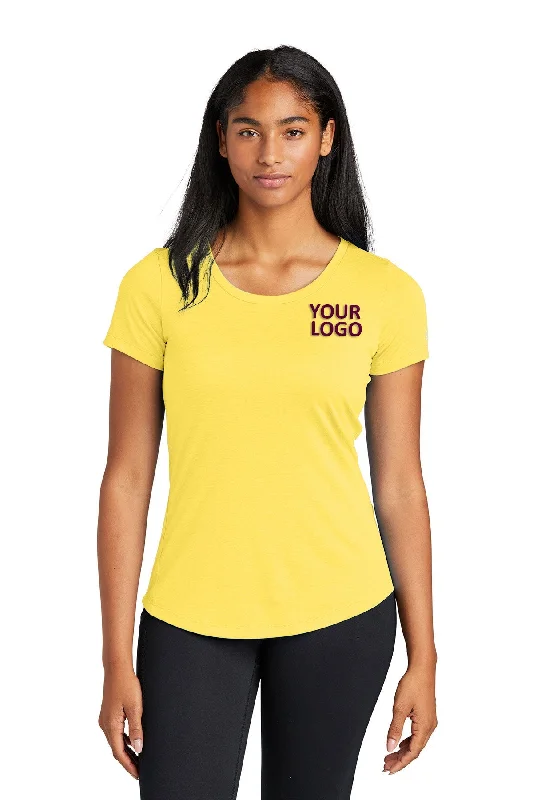 New Era Ladies Performance Scoop Neck Printed Tee's, Goldenrod Print Jacquard Patchwork New Era Ladies Performance Scoop Neck Printed Tee's, Goldenrod Print Jacquard Patchwork