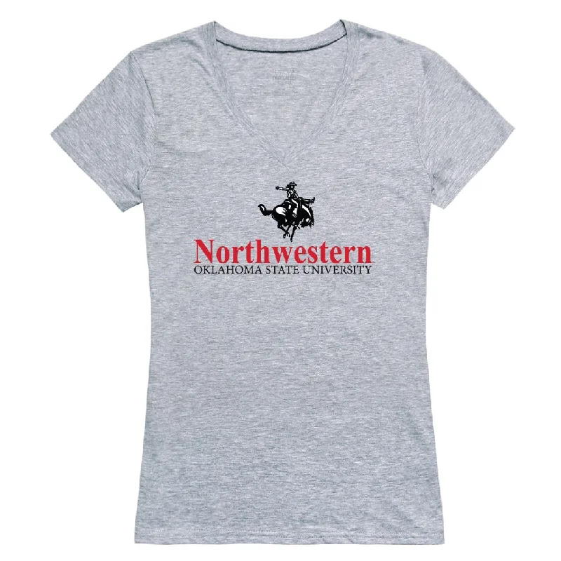 Northwestern Oklahoma State University Rangers Womens Seal T-Shirt Handmade Hand-knitted Hand-woven