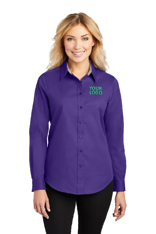 Port Authority Ladies Branded Easy Care Shirts, Purple/Light Stone Chenille Fabric Brocade Fabric Lace Fabric Port Authority Ladies Branded Easy Care Shirts, Purple/Light Stone Chenille Fabric Brocade Fabric Lace Fabric