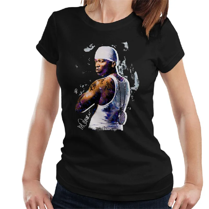 Sidney Maurer Original Portrait Of 50 Cent Bandana Women's T-Shirt Elasticated Padded Insulated