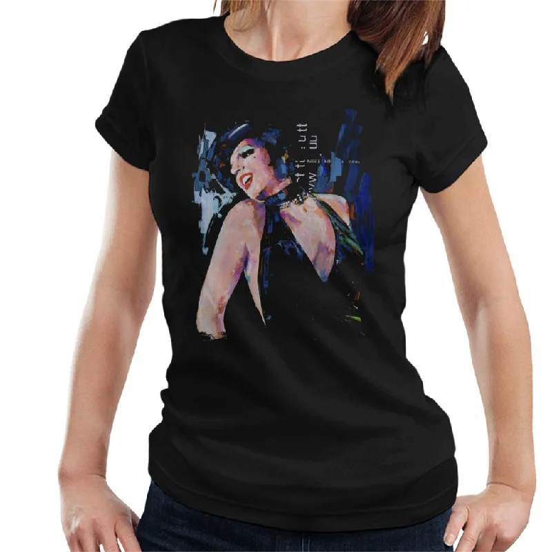 Sidney Maurer Original Portrait Of Liza Minnelli Cabaret Women's T-Shirt Chenille Brocade Lace