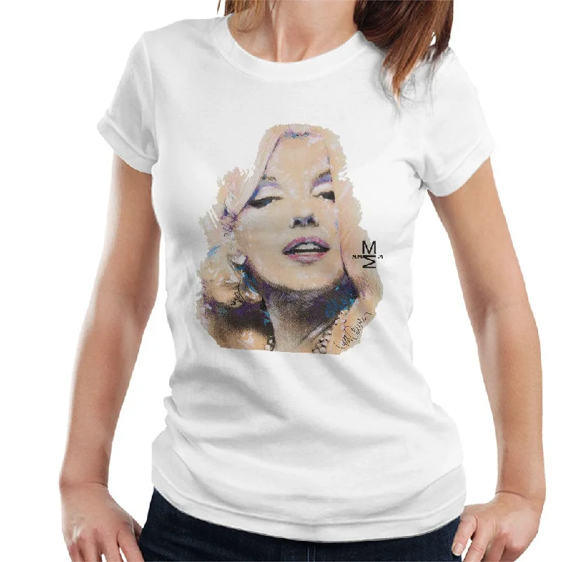 Sidney Maurer Original Portrait Of Marilyn Monroe Women's T-Shirt Houndstooth Herringbone Solid Sidney Maurer Original Portrait Of Marilyn Monroe Women's T-Shirt Houndstooth Herringbone Solid