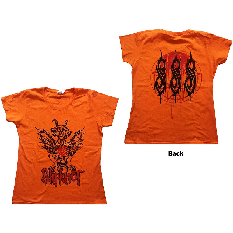 Slipknot Winged Devil Ladies T-Shirt Plaid T-Shirt Polka Dot Checkered