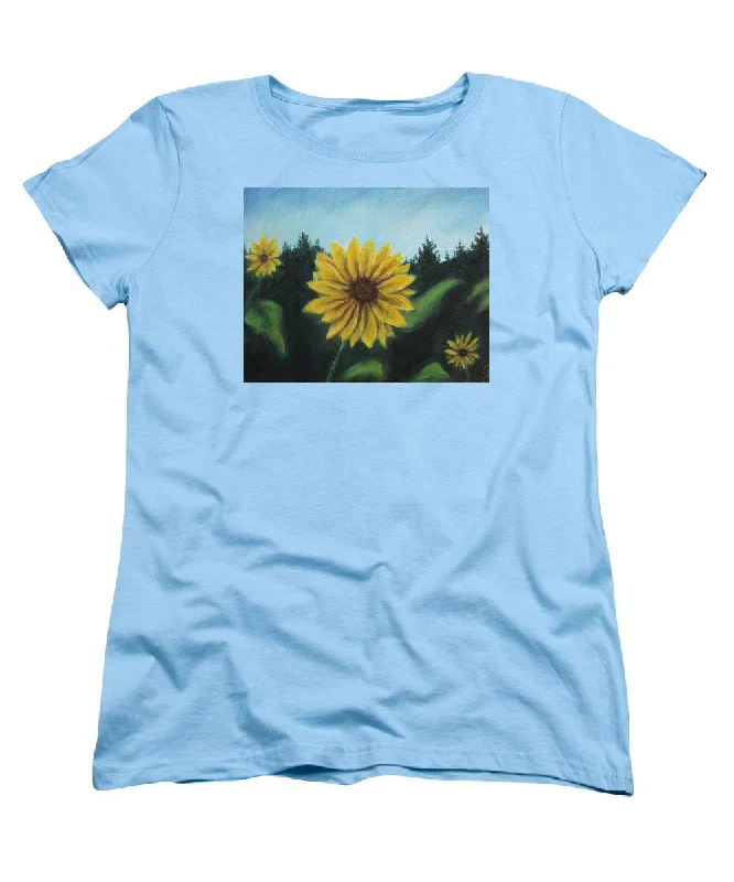 Sunny Sun Sun Flower - Women's T-Shirt (Standard Fit) Fitted T-Shirt Seamless Stretchy Sunny Sun Sun Flower - Women's T-Shirt (Standard Fit) Fitted T-Shirt Seamless Stretchy