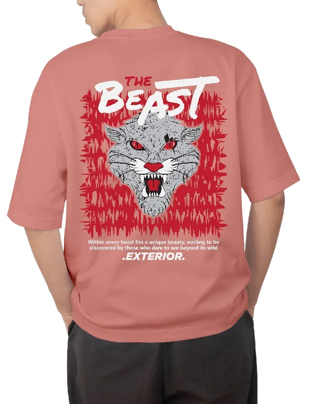 The Beast Premium French Terry Unisex Oversiized T-shirt Houndstooth Herringbone Solid The Beast Premium French Terry Unisex Oversiized T-shirt Houndstooth Herringbone Solid