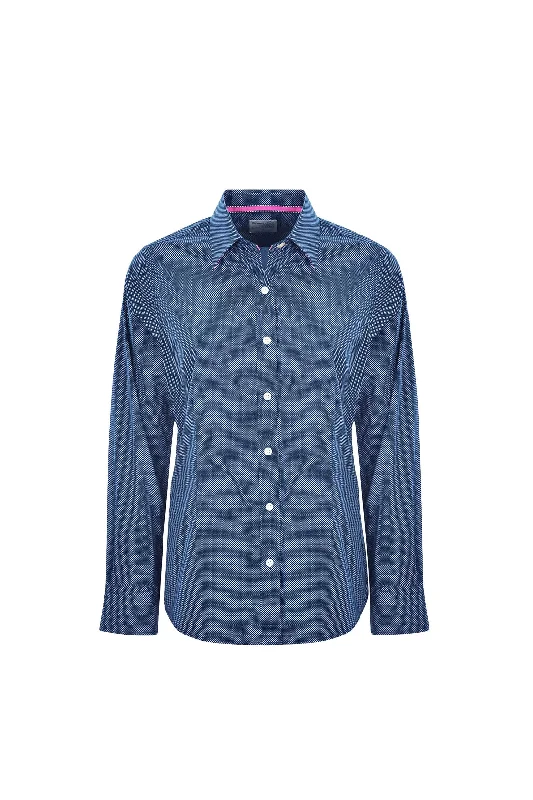 Thomas Cook Ladies Oaks L/S Shirt - Navy/Spots - TCP2112180 Collared T-Shirt Boat Neck A-Line Thomas Cook Ladies Oaks L/S Shirt - Navy/Spots - TCP2112180 Collared T-Shirt Boat Neck A-Line